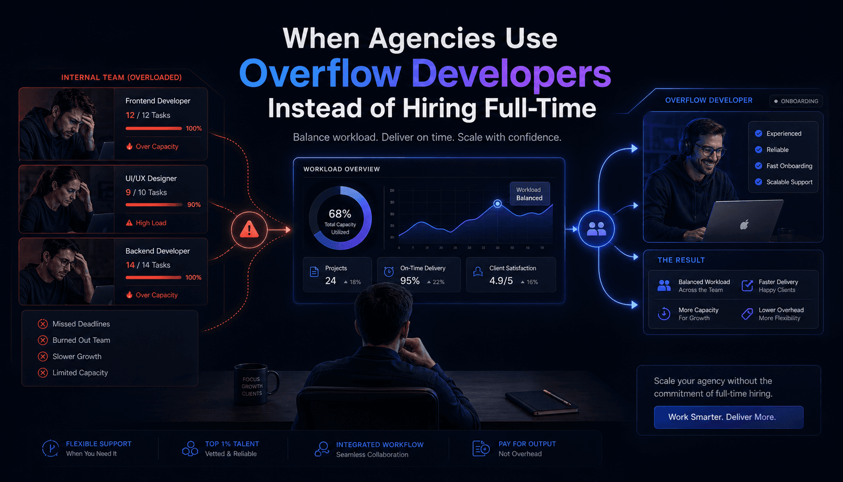 When Agencies Use Overflow Developers Instead of Hiring Full-Time (Smart Growth Guide for 2026)