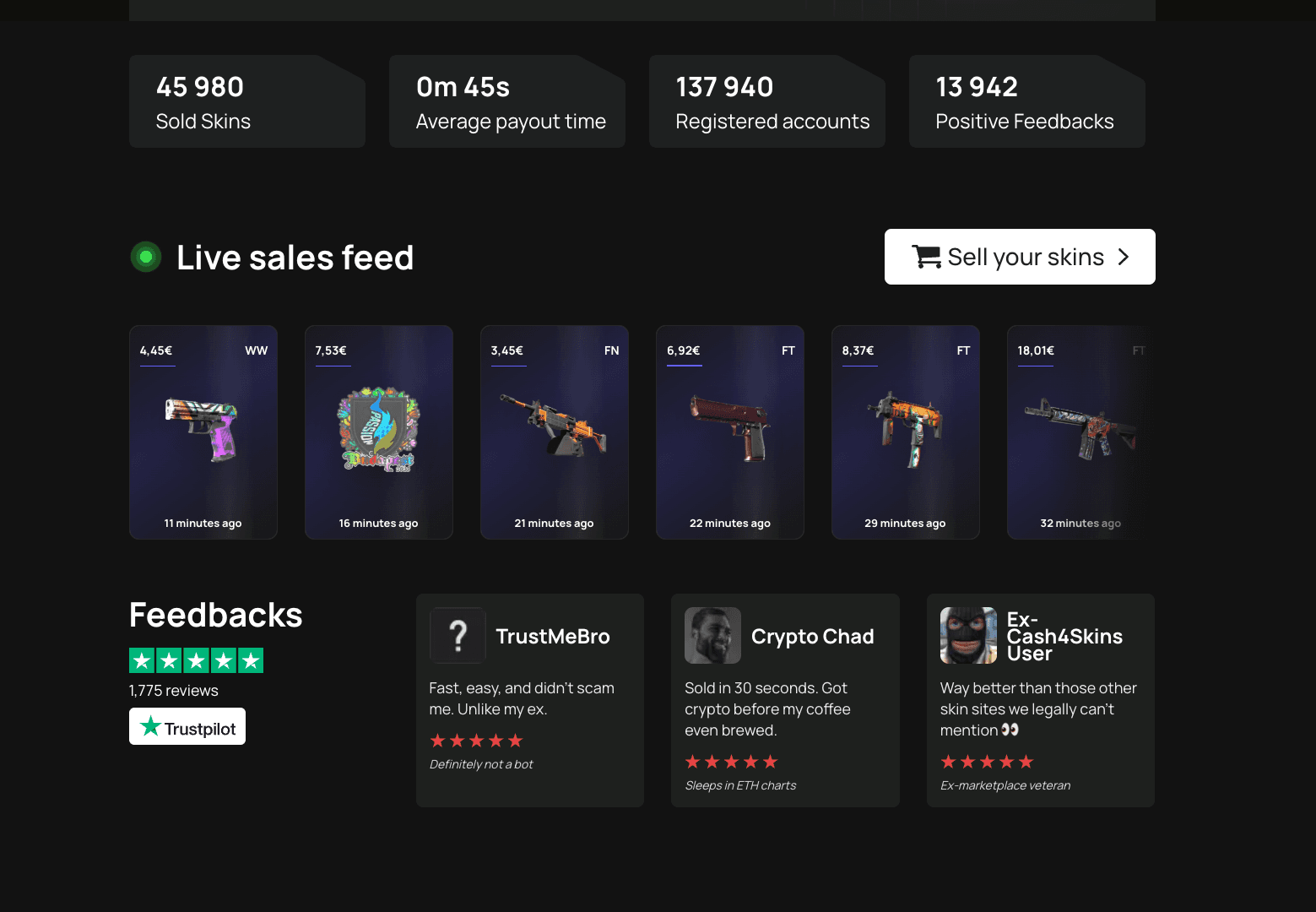 Steam Skin Trading Platform screenshot 2
