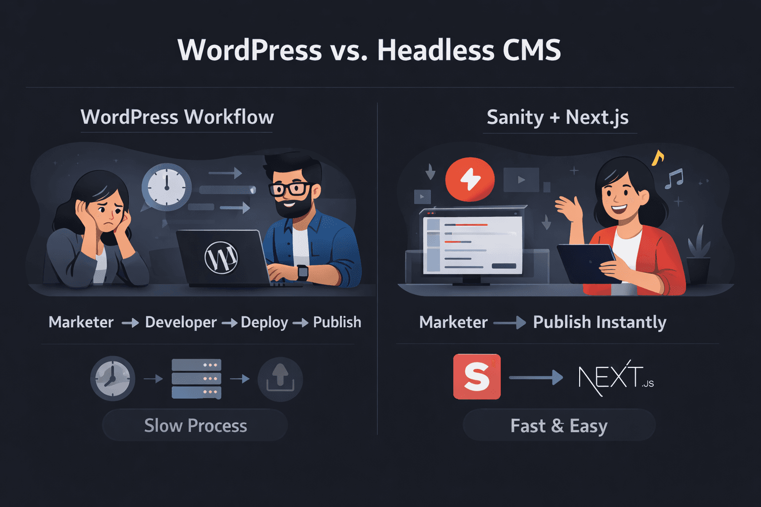 WordPress Developer Bottleneck in 2026: Escape It with Sanity Headless CMS and Next.js